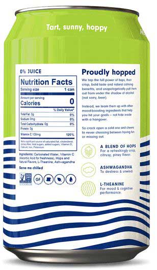 Hop Wtr Lime Sparkling Hop Water, 12 Fluid Ounce - 6 per pack -- 4 packs per case