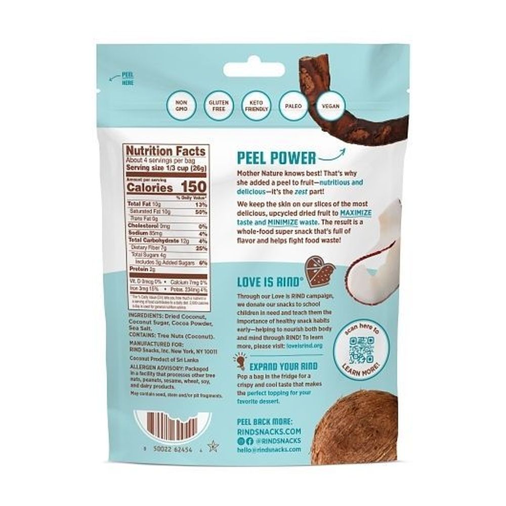 Rind Dark Cocoa Sea Salt Coconut Crisps, 3.5 Ounce -- 12 Per Case