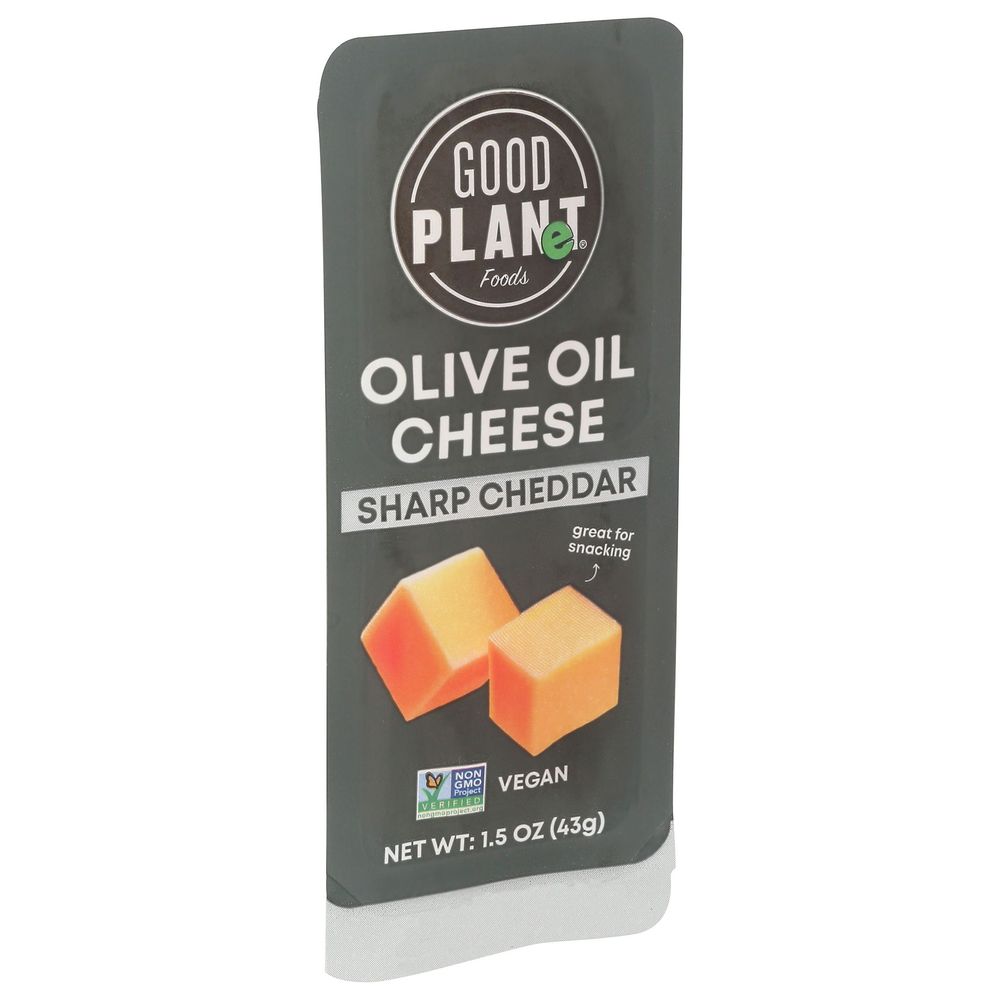 Good Planet Foods Sharp Cheddar Olive Oil Cheese, 1.5 Ounce -- 16 Per Case