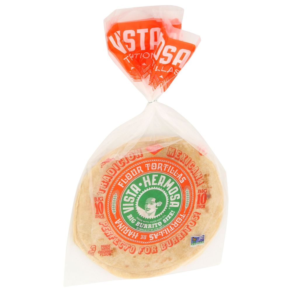 Vista Hermosa 10 Inch Traditional Flour Tortillas, 17 Ounce -- 6 Per Case