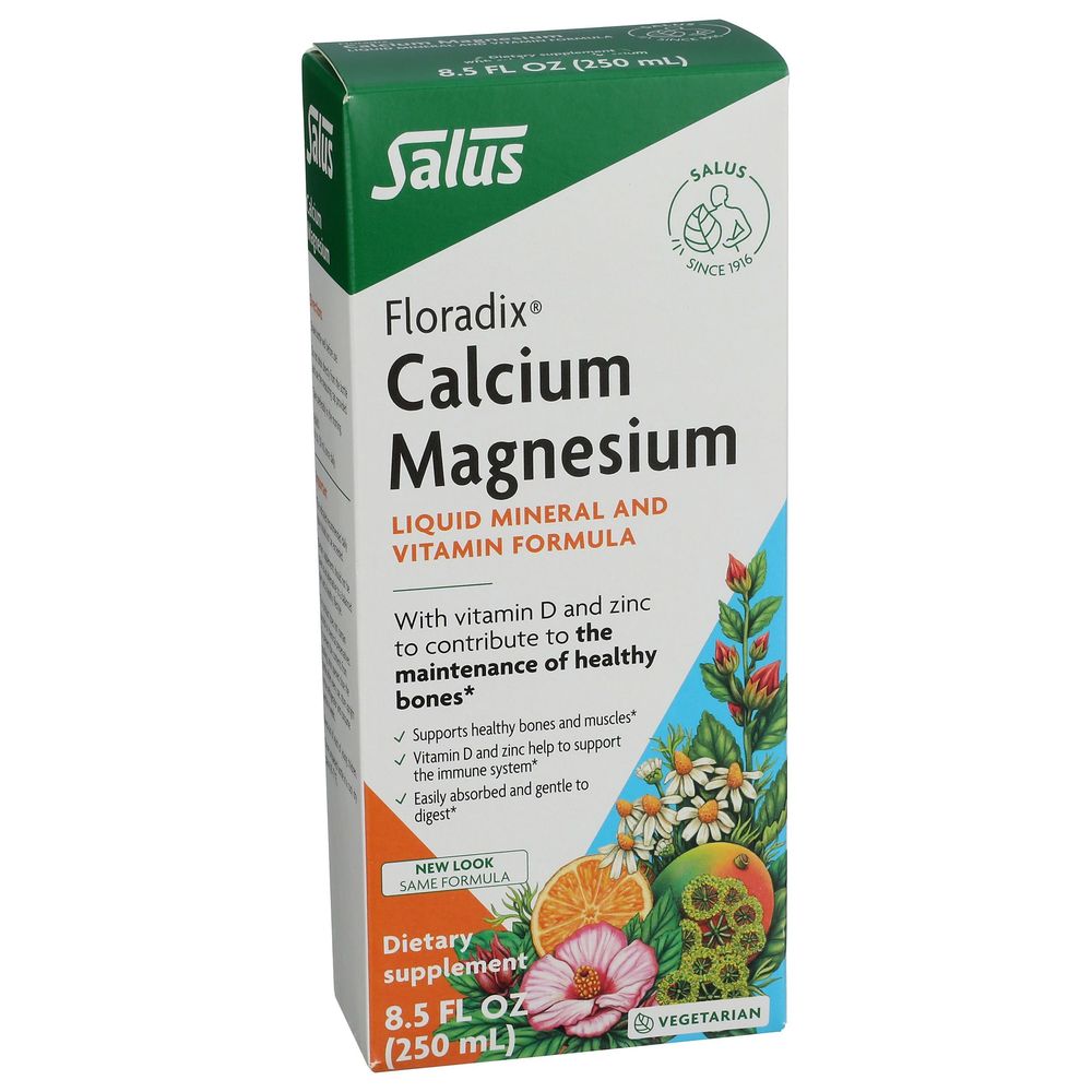 Floradix Calcium Magnesium Liquid Herbal And Mineral Supplement, 8.5 Fluid Ounce