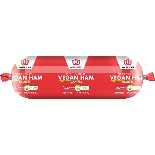 hamページ Worthington Plant Based Vegan Ham Roll, 4 Pound -- 4 per case
