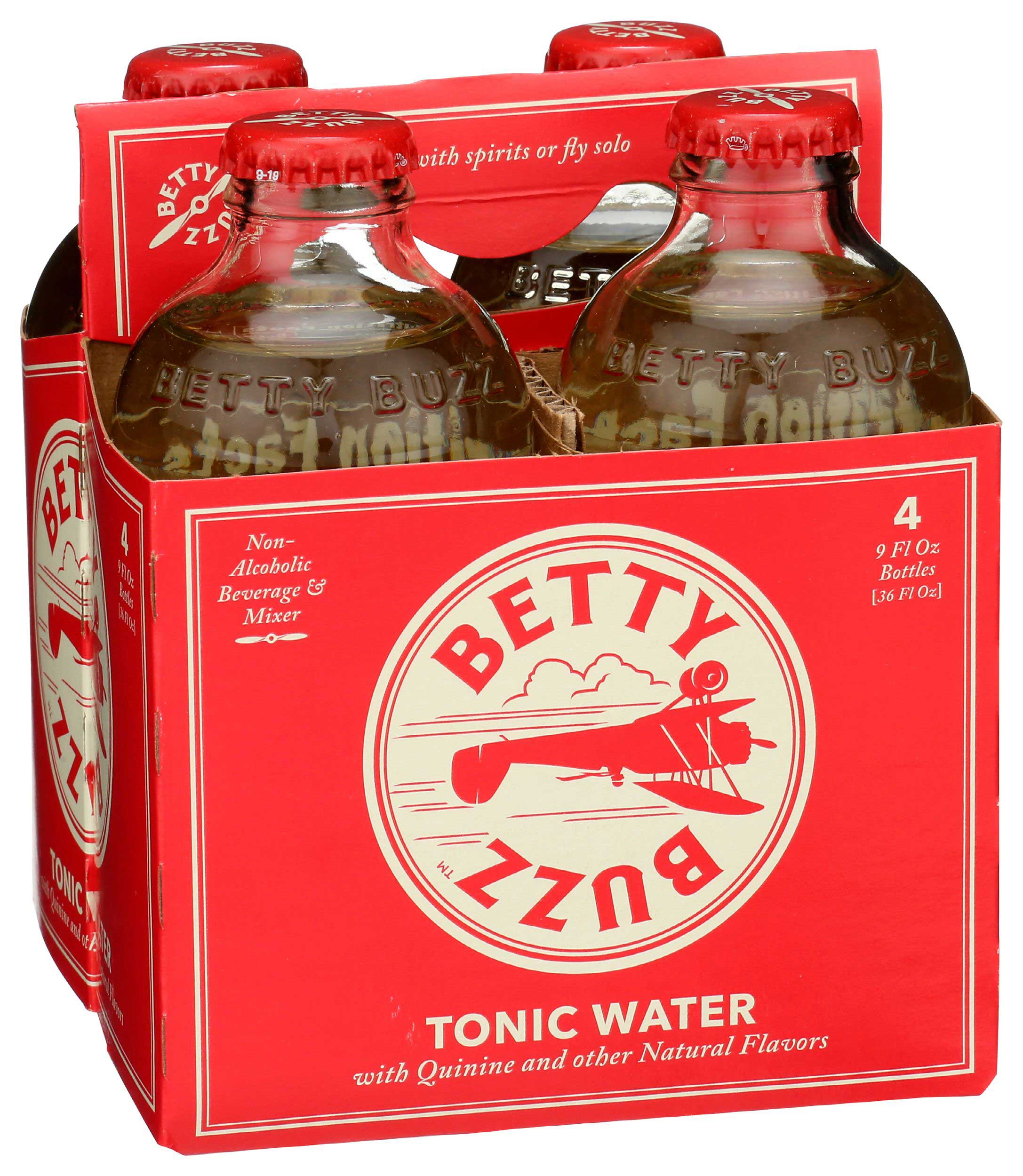 Betty Buzz Tonic Water, 9 Fluid Ounce, 4 Count -- 6 Per Case