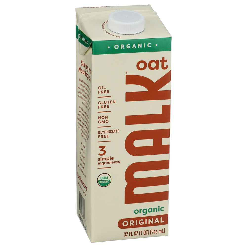 Malk Organic Original Oat Milk, 32 Fluid Ounce -- 12 Per Case