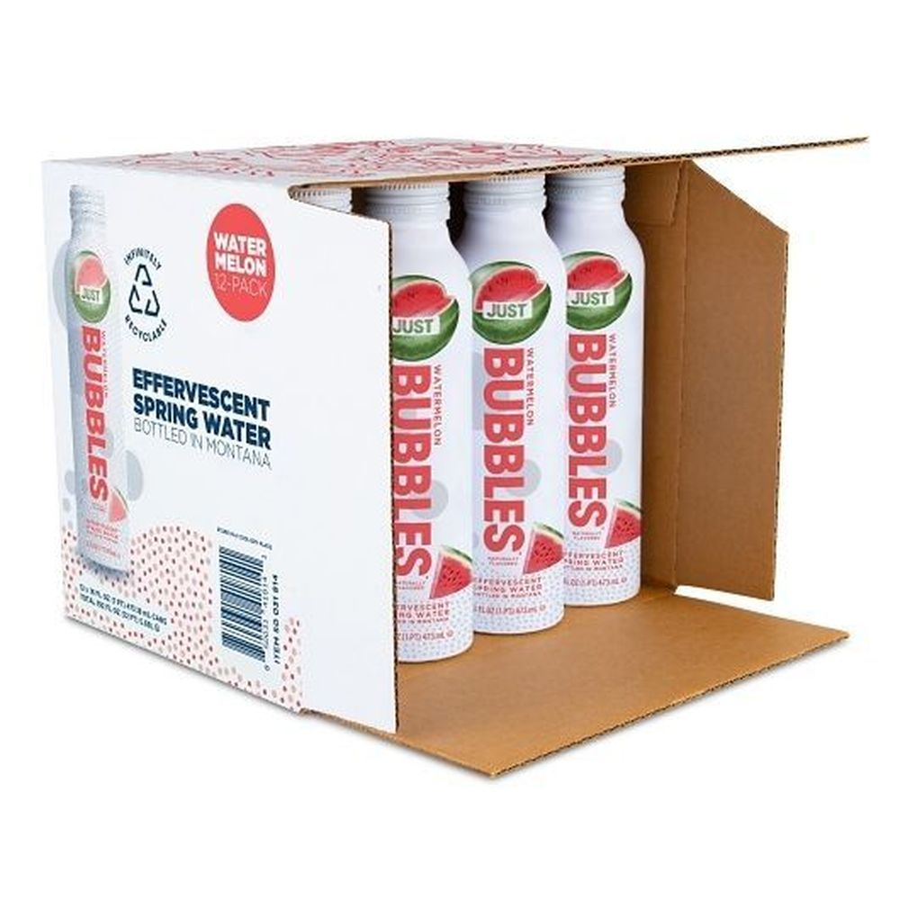Just Bubbles Watermelon Spring Water, 16 Fluid Ounce -- 12 Per Case
