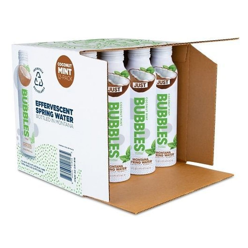 Just Bubbles Coconut Mint Spring Water, 16 Fluid Ounce -- 12 Per Case