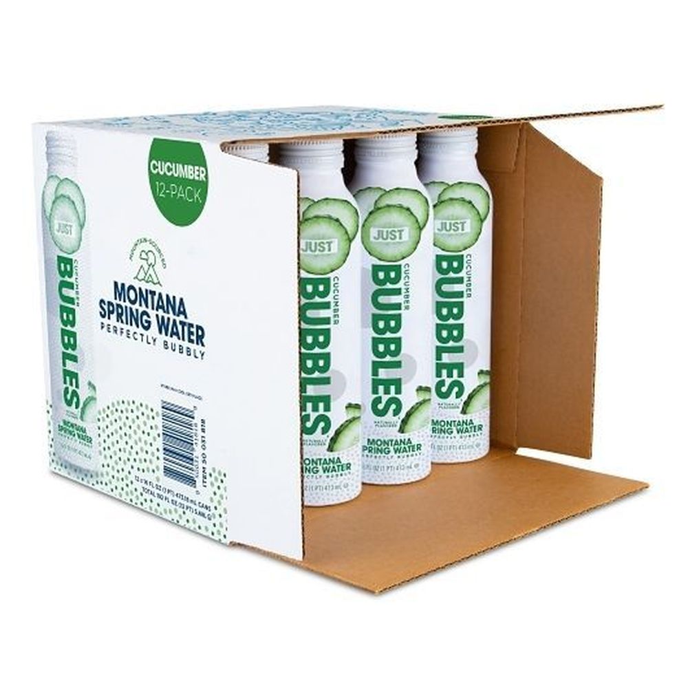 Just Bubbles Cucumber Flavored Spring Water, 16 Fluid Ounce -- 12 Per Case