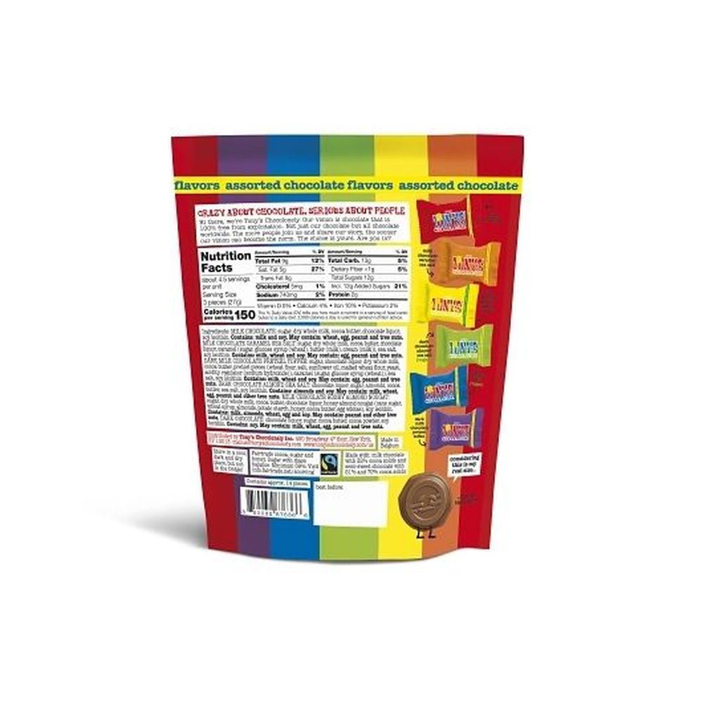Tony's Chocolonely Tiny Mixed Flavor Chocolate Candy, 4.44 Ounce -- 8 Per Case