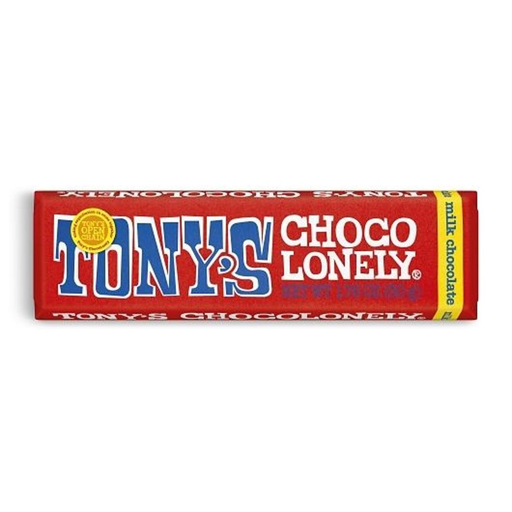 Tony's Chocolonely Small 32 Percent Milk Chocolate Bar, 1.76 Ounce -- 20 Per Case