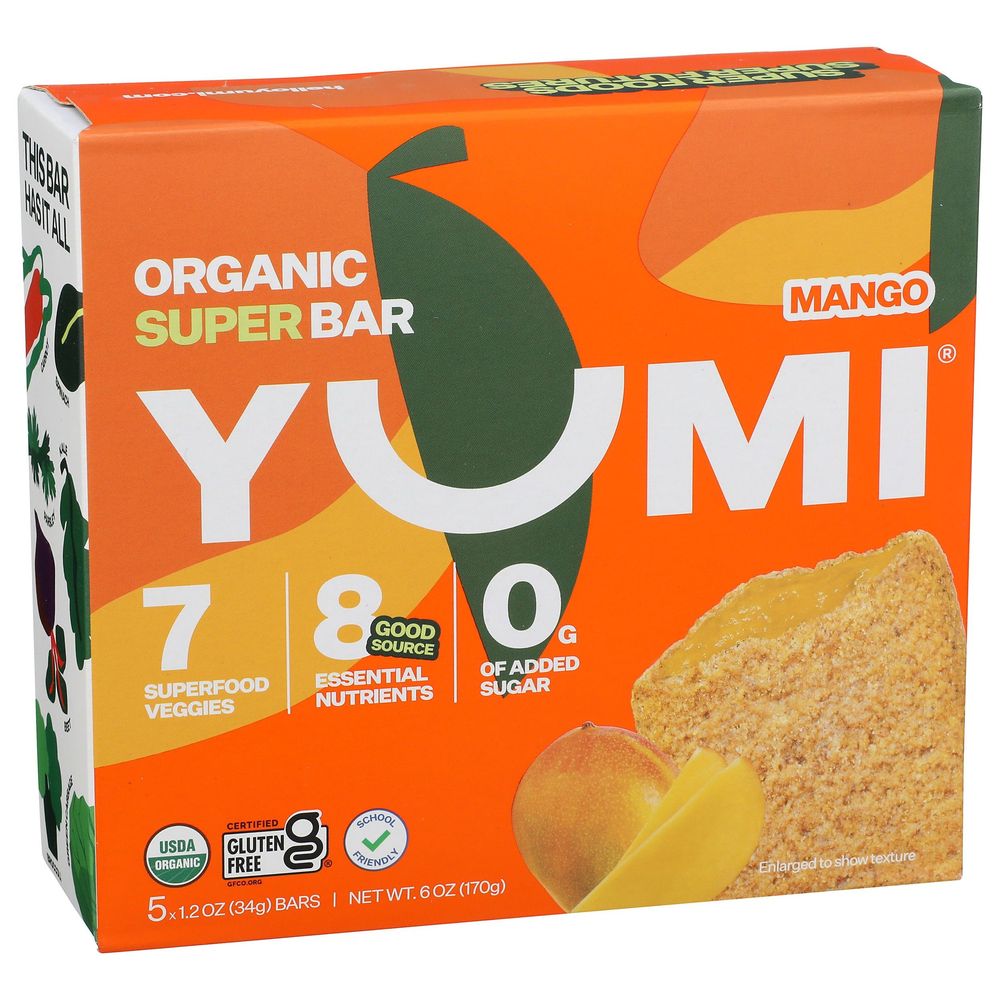 Yumi Organic Mango Super Bar, 6 Ounce -- 6 Per Case