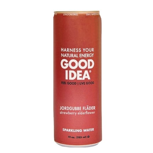 Good Idea Strawberry Elderflower Sparkling Water, 12 Ounce -- 12 Per Case