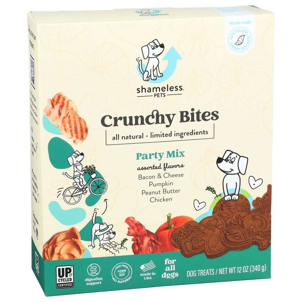 Shameless Pets Assorted Party Mix Crunchy Bites Dog Treats, 10 Ounce -- 6 Per Case