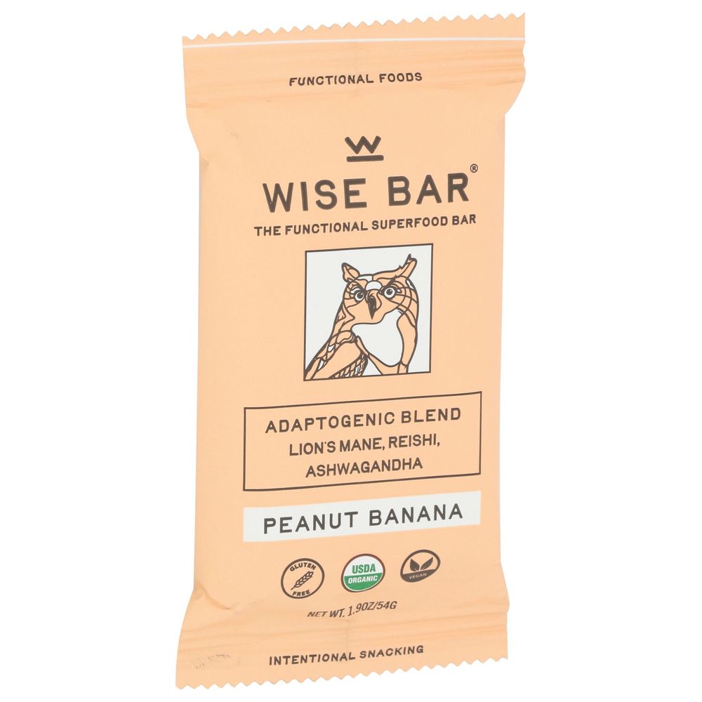 Wise Bar Organic Peanut Banana Bar, 1.9 Ounce -- 12 Per Case