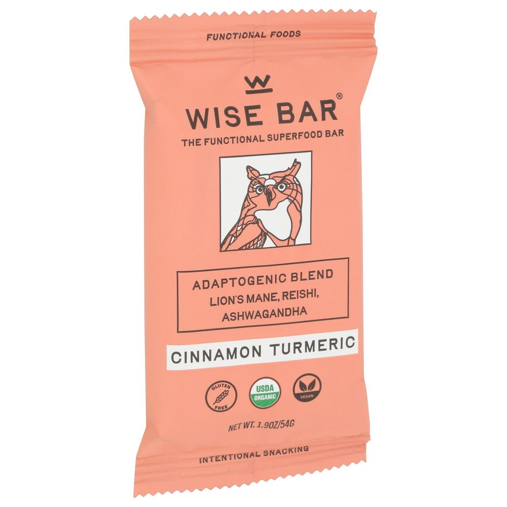 Wise Bar Organic Cinnamon Turmeric Bar, 1.9 Ounce -- 12 Per Case
