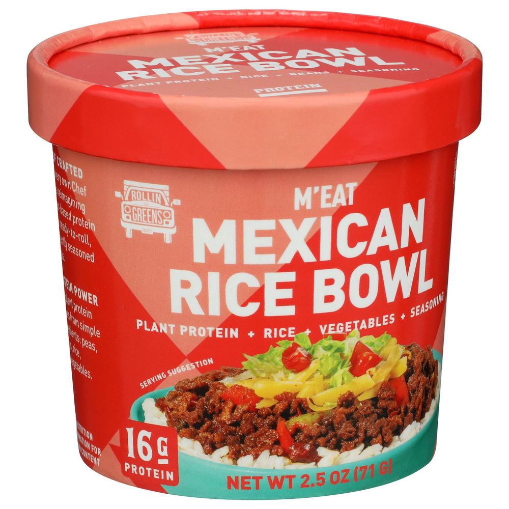 Rollingreens Meat Mexican Rice Bowl, 2.5 Ounce -- 6 Per Case