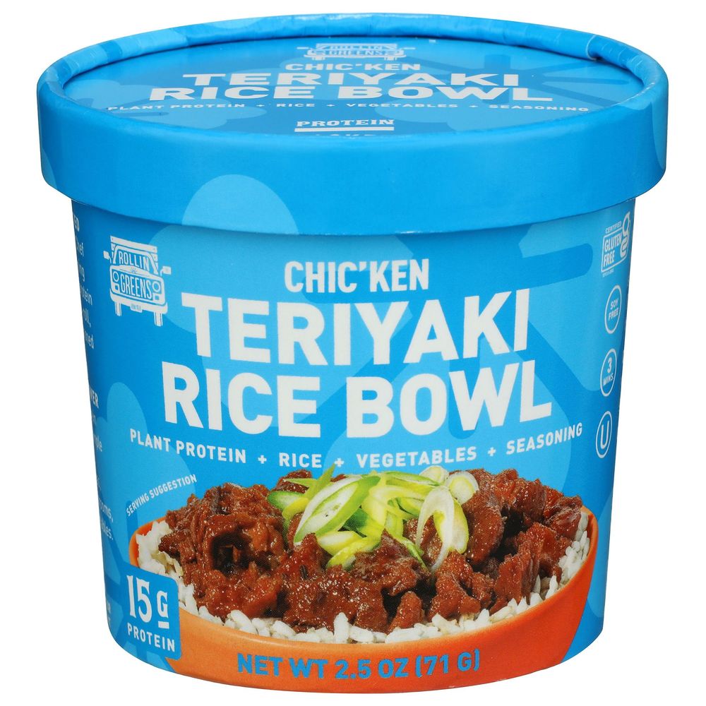 Rollingreens Chicken Teriyaki Rice Bowl, 2.5 Ounce -- 6 Per Case