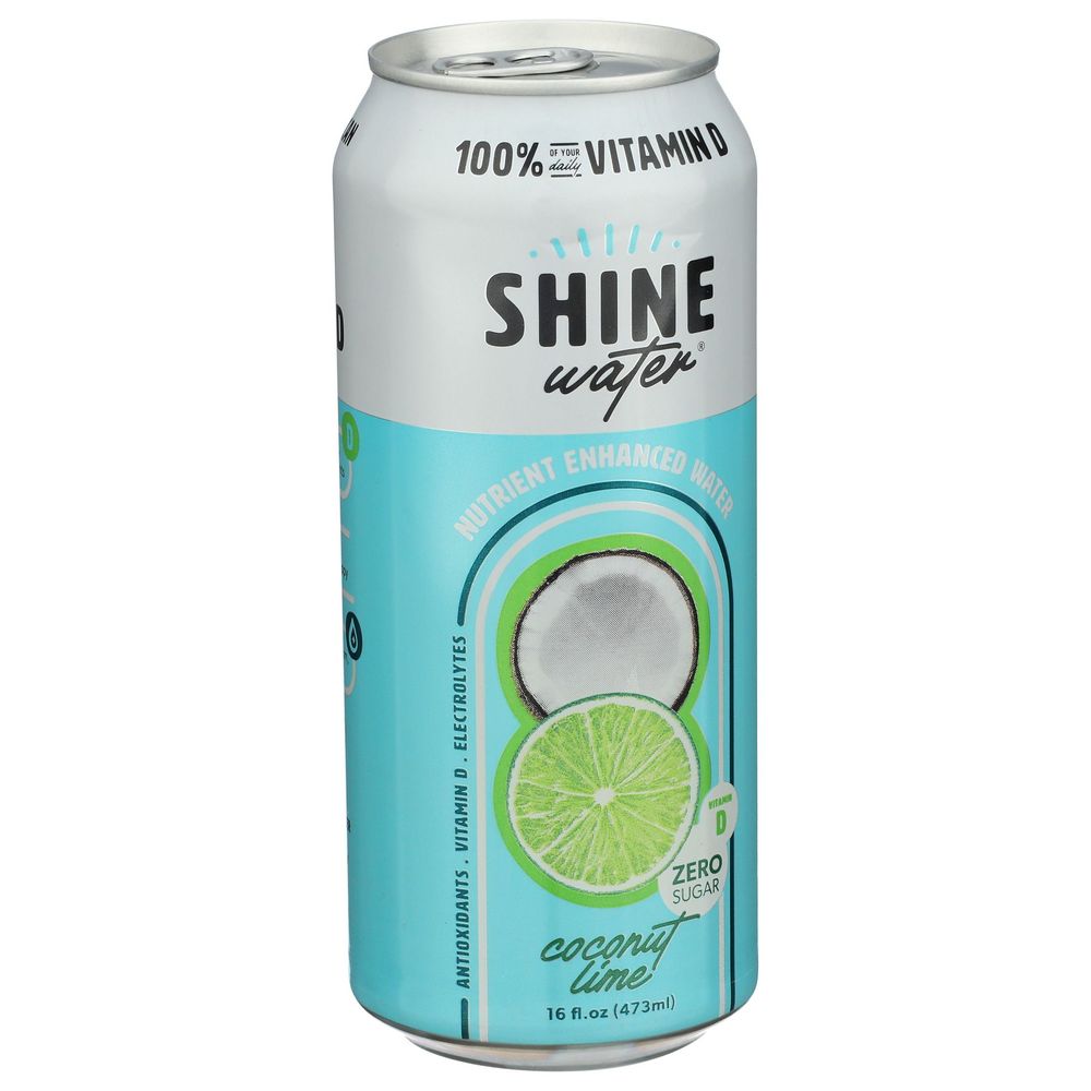 Shinewater Coconut Lime Nutrient Enhanced Water, 16 Fluid Ounce -- 12 Per Case