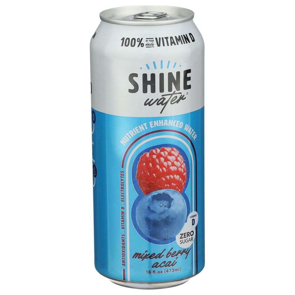 Shinewater Mixed Berry Acai Nutrient Enhanced Water, 16 Fluid Ounce -- 12 Per Case
