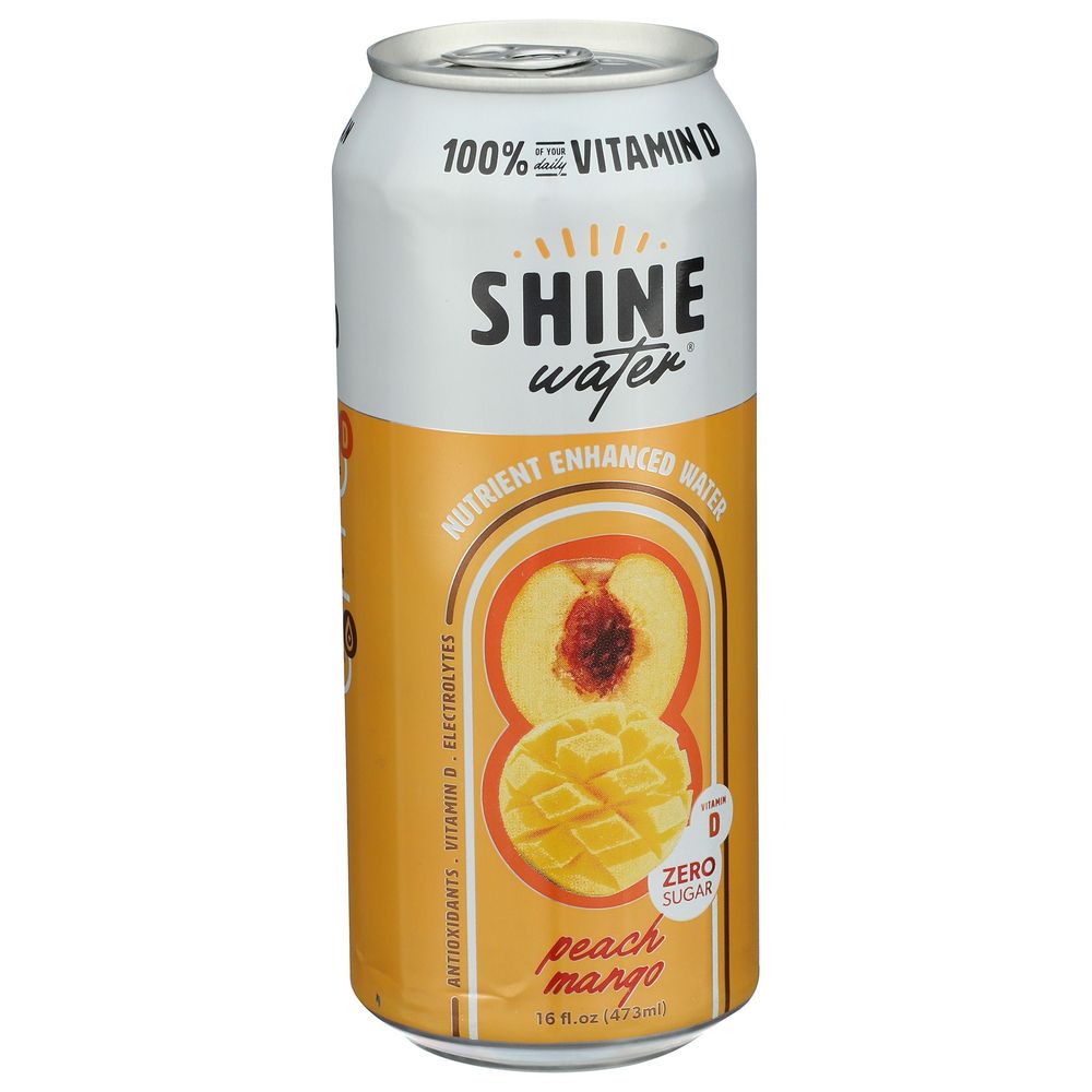 Shinewater Peach Mango Nutrient Enhanced Water, 16 Fluid Ounce -- 12 Per Case