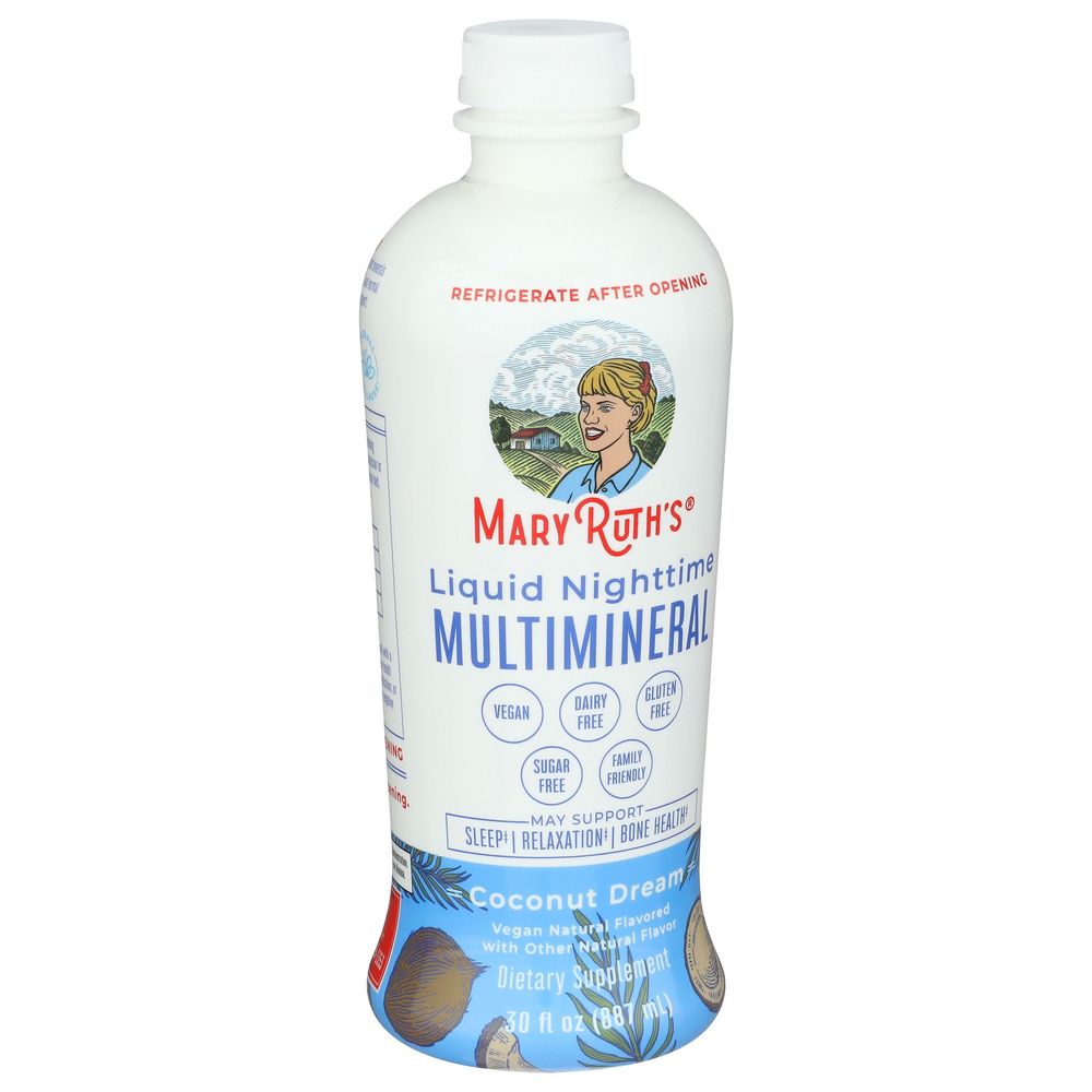 Mary Ruth's Coconut Cream Liquid Nighttime Multimineral, 30 Fluid Ounce
