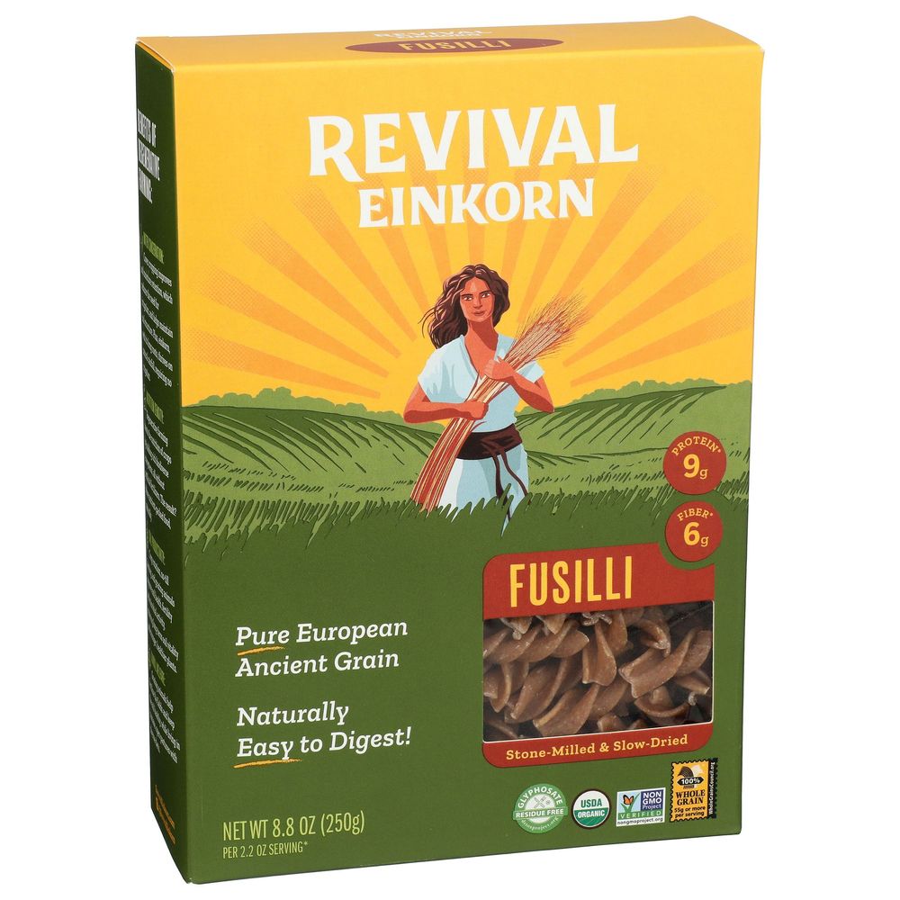 Revival Einkorn Organic Fusilli Pasta, 8.8 Ounce -- 8 Per Case