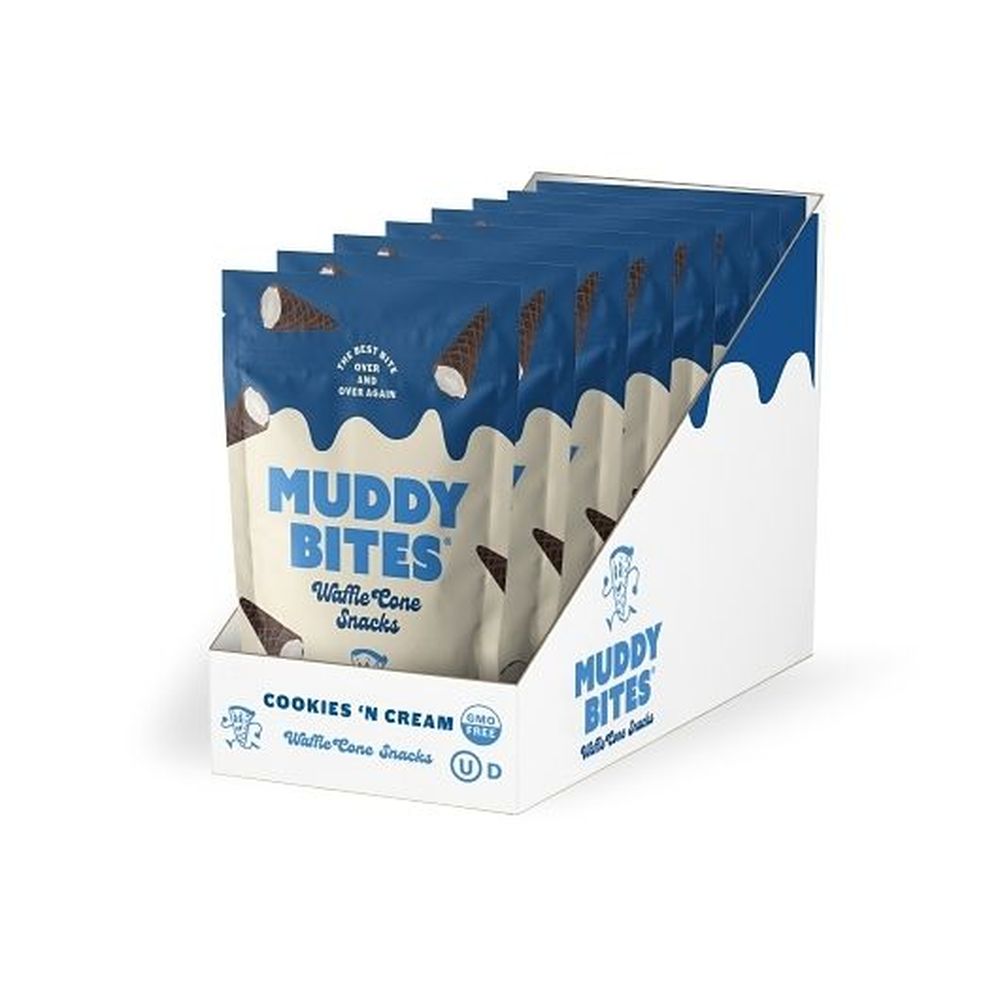 Muddy Bites Cookies N Cream Waffle Cone Snack, 2.33 Ounce -- 8 Per Case