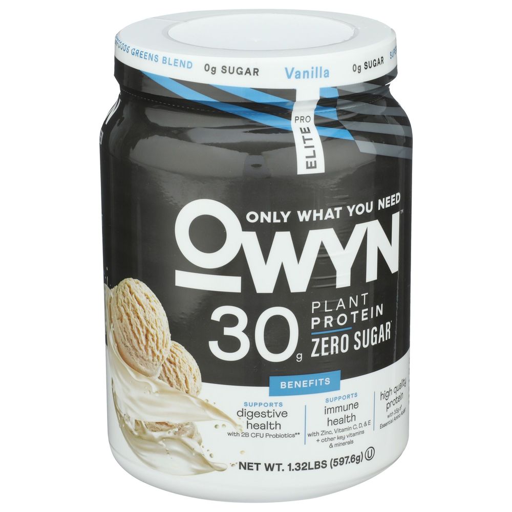 Owyn Vanilla Pro Elite Protein Powder, 1.32 Pound -- 3 Per Case