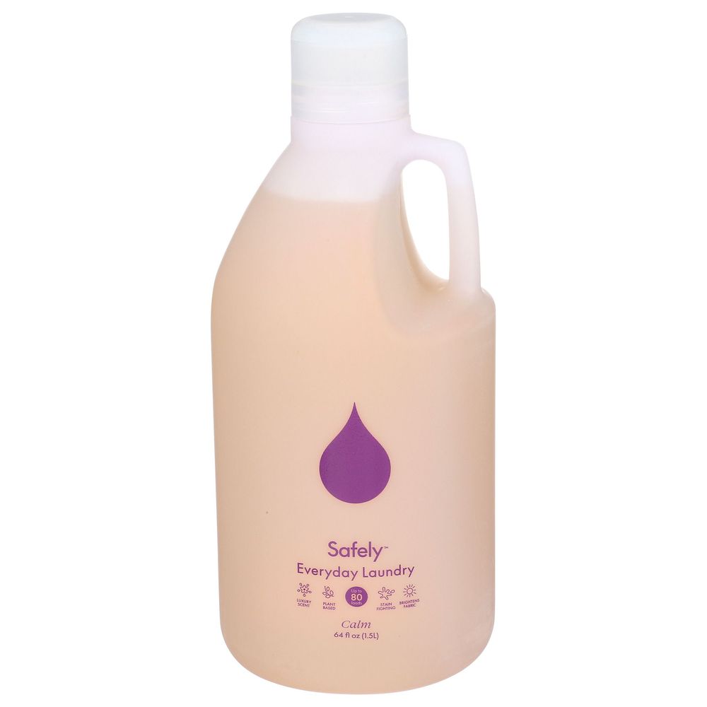 Safely Calm Everyday Laundry Detergent Liquid, 64 Fluid Ounce -- 4 Per Case