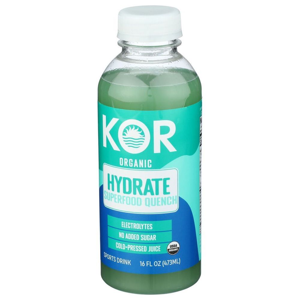 Kos Organic Hydrate Superfood Quench Sports Drink, 16 Fluid Ounce -- 6 Per Case