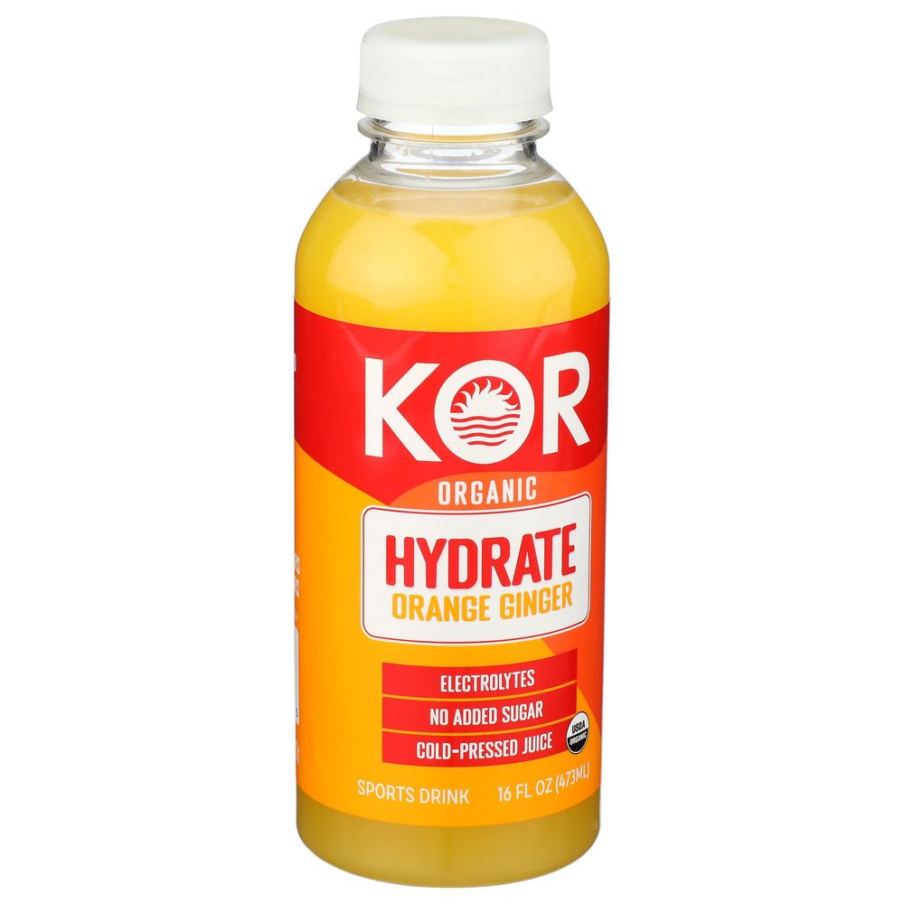 Kos Organic Orange Ginger Sparkler Sports Drink, 16 Fluid Ounce -- 6 Per Case