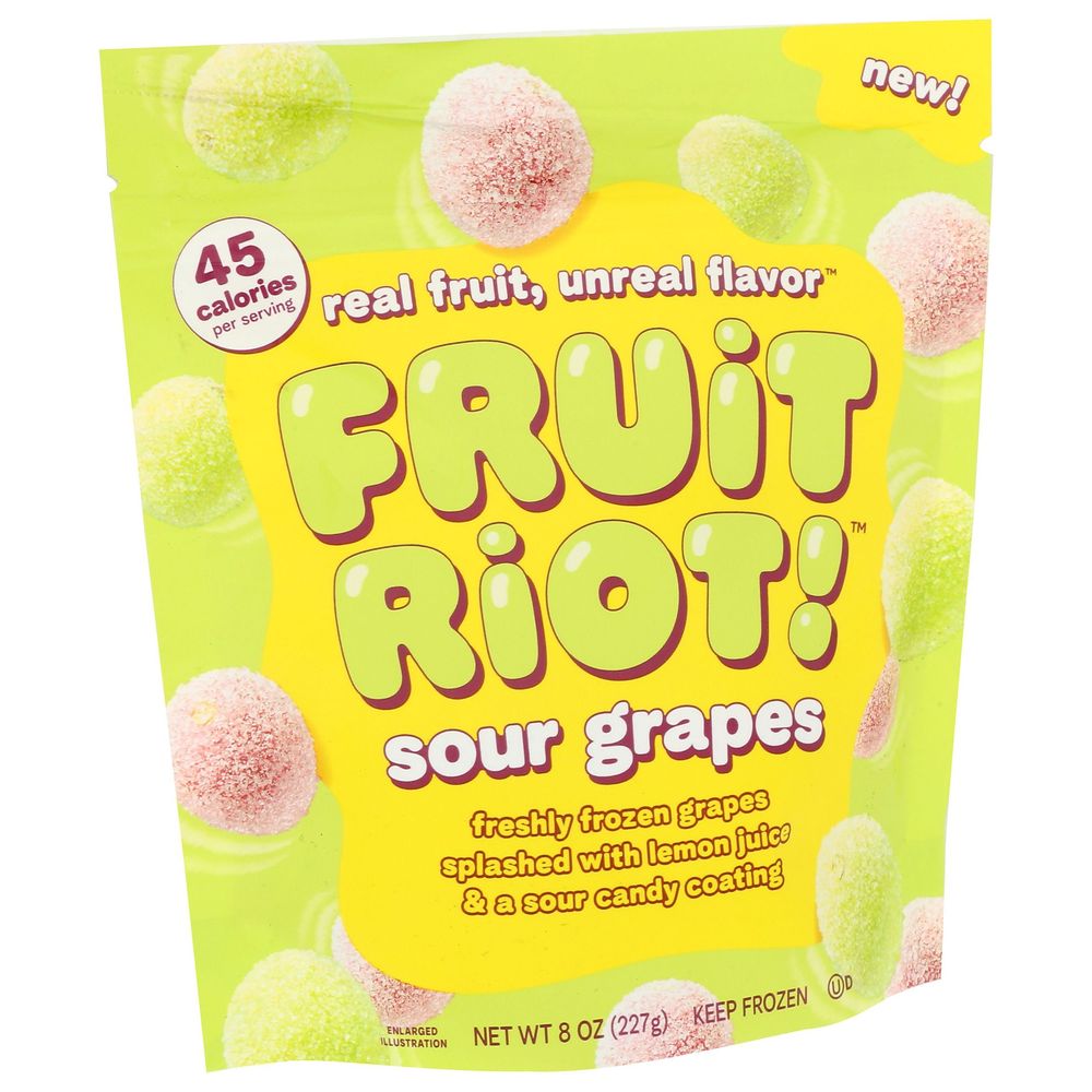 Fruit Riot Grapes Sour Candy, 8 Ounce -- 6 Per Case