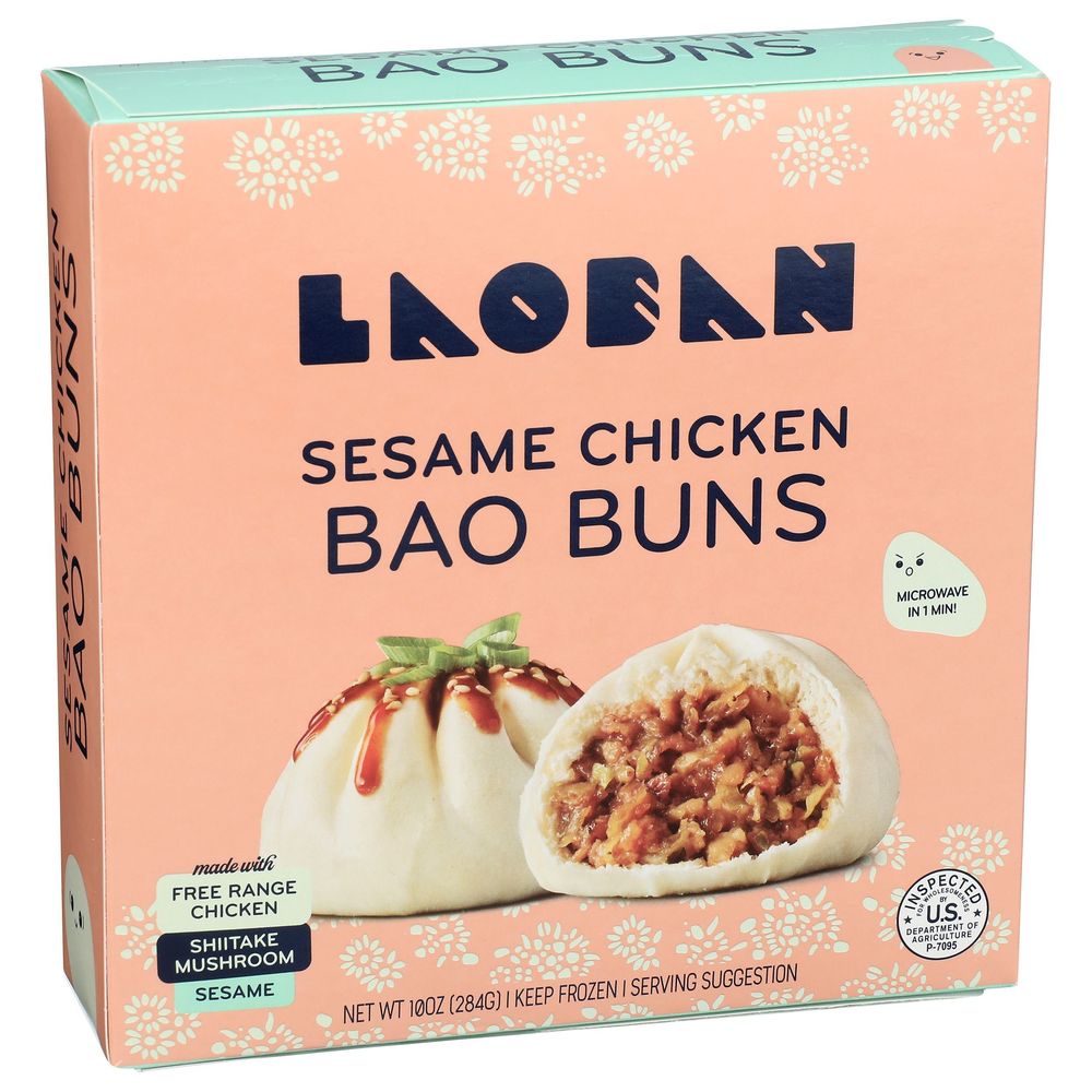 Laoban Sesame Chicken Bao Buns, 10 Ounce -- 6 Per Case