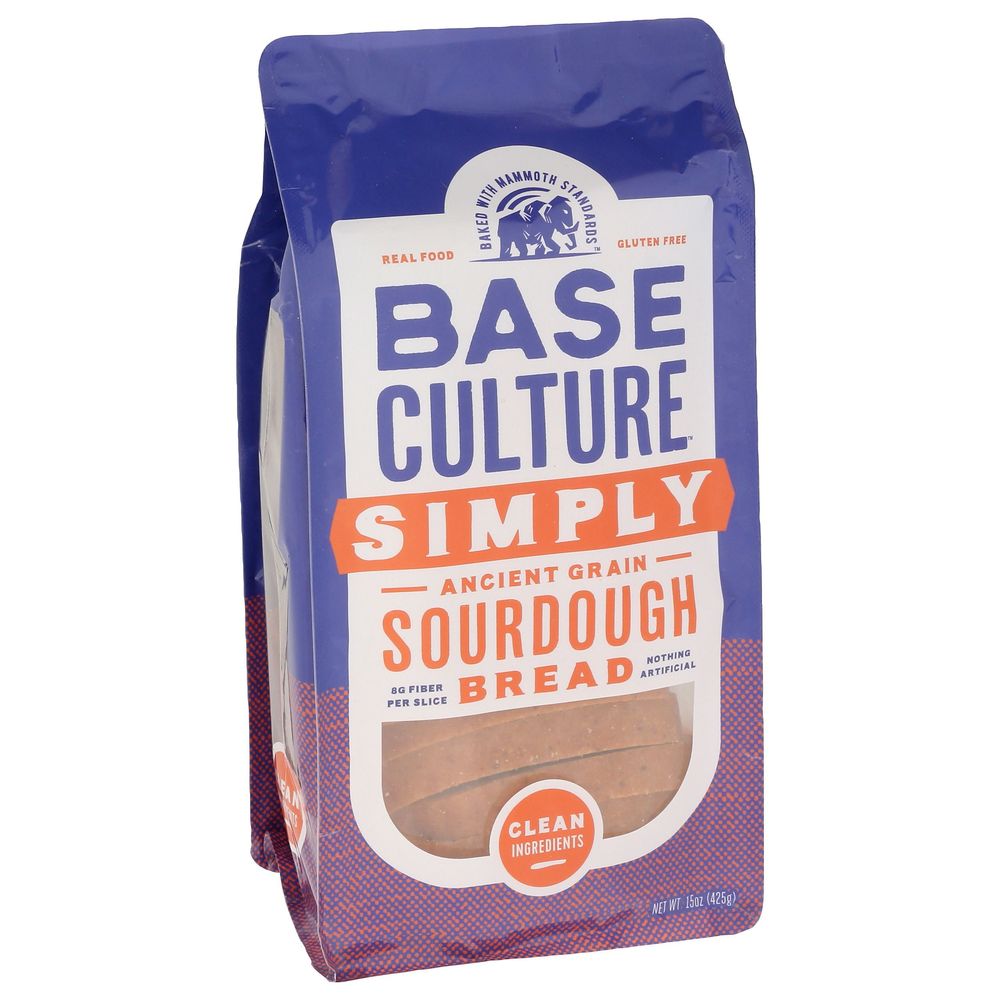 Base Culture Simply Ancient Grain Sourdough Bread, 15 Ounce -- 6 Per Case