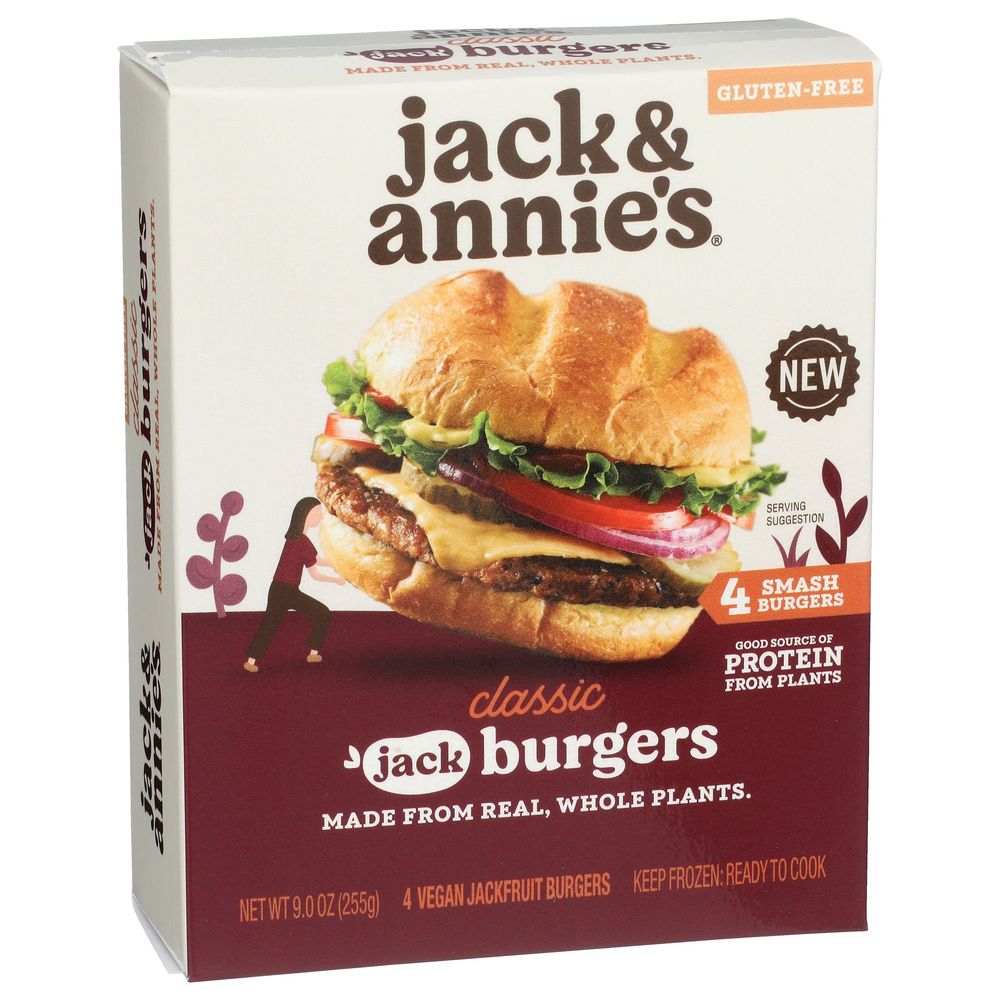 Jack And Annies Classic Jack Burger Patties, 9 Ounce -- 8 Per Case