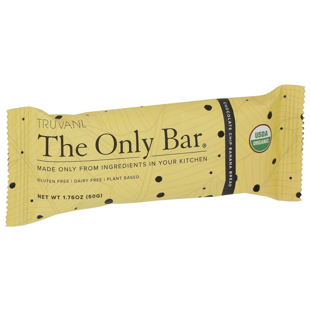 Truvani Organic Chocolate Chip Banana Bread Snack Bar, 1.76 Ounce -- 12 Per Case