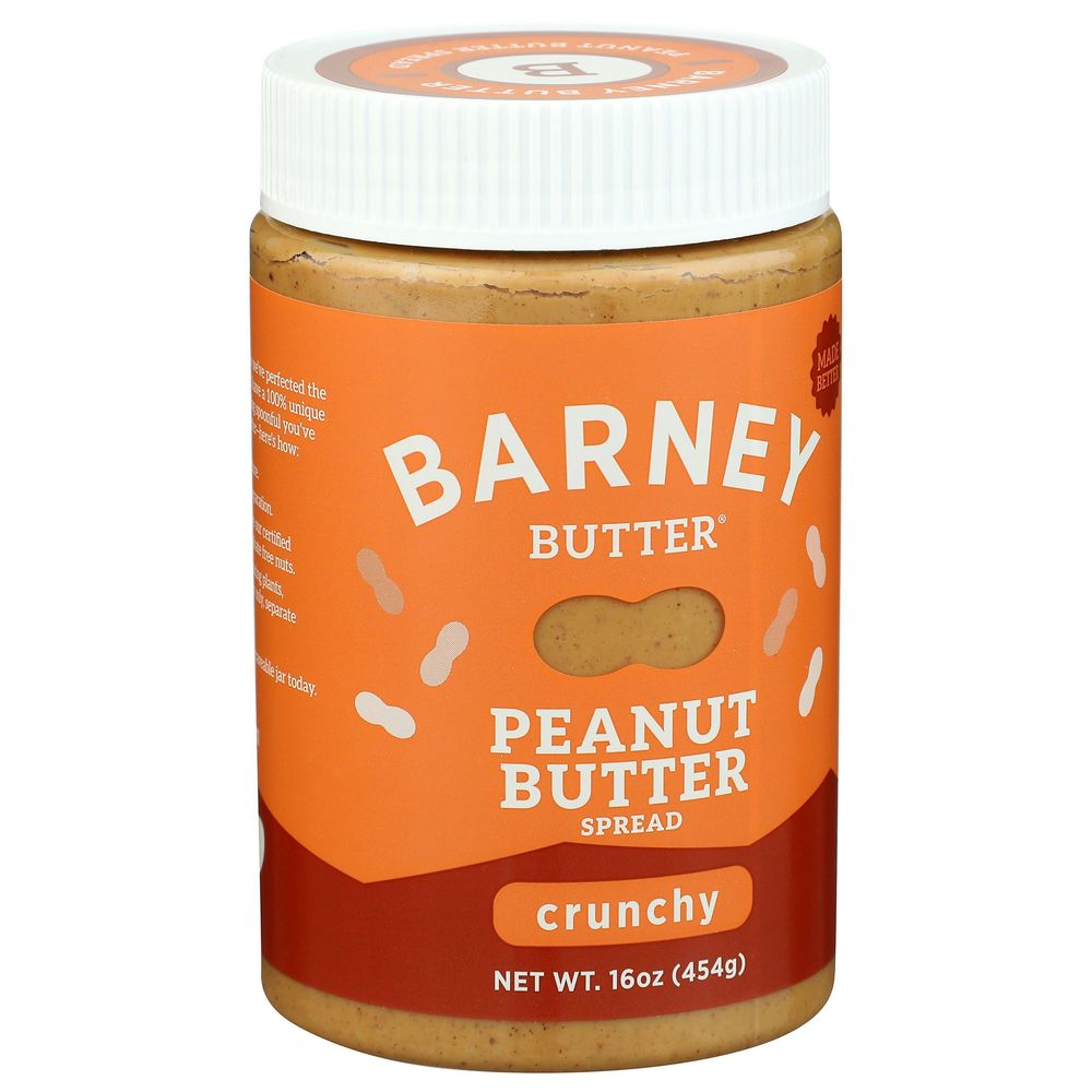 Barney Butter Crunchy Peanut Butter Spread, 16 Ounce -- 6 Per Case