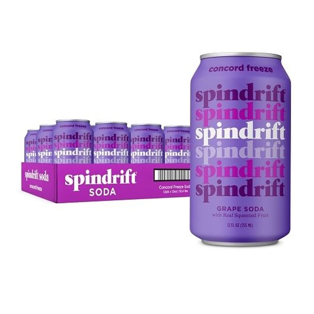 Spindrift Concord Freeze Soda, 12 Fluid Ounce -- 12 Per Case