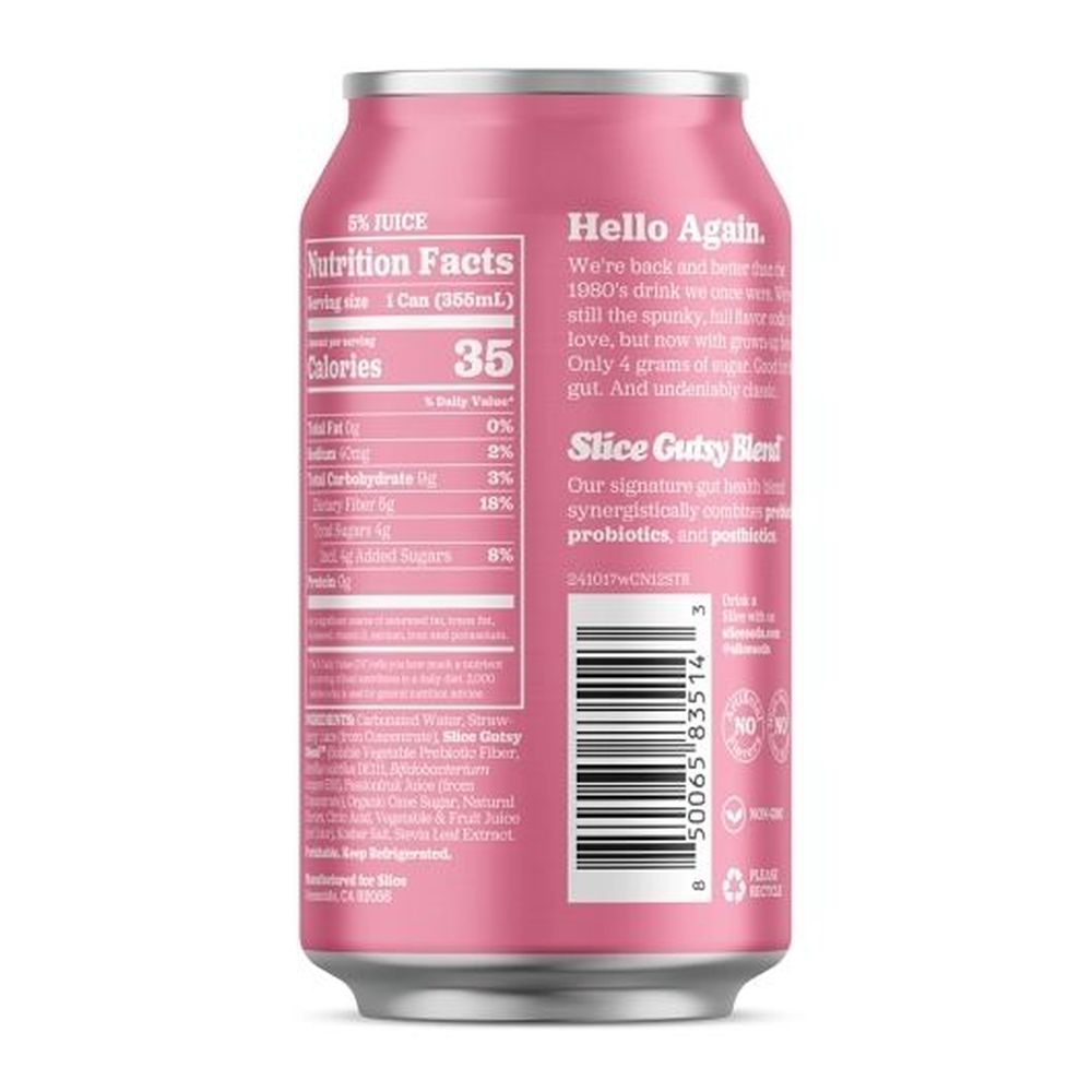 Slice Strawberry Healthy Soda, 12 Fluid Ounce -- 12 Per Case