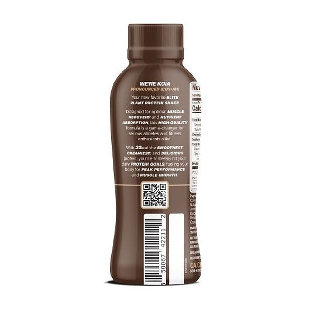 Koia Elite Chocolate Plant Protein Shake, 12 Fluid Ounce -- 12 Per Case
