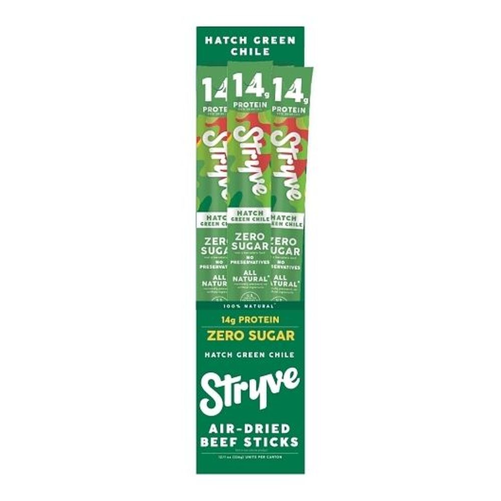 Stryve Hatch Green Chile Beef Sticks, 1 Ounce -- 120 Per Case