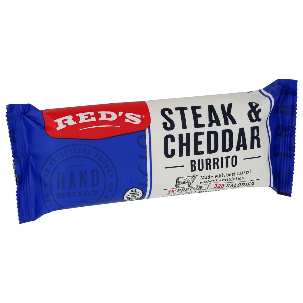 Reds All Natural Steak And Cheddar Burrito, 5 Ounce -- 12 Per Case