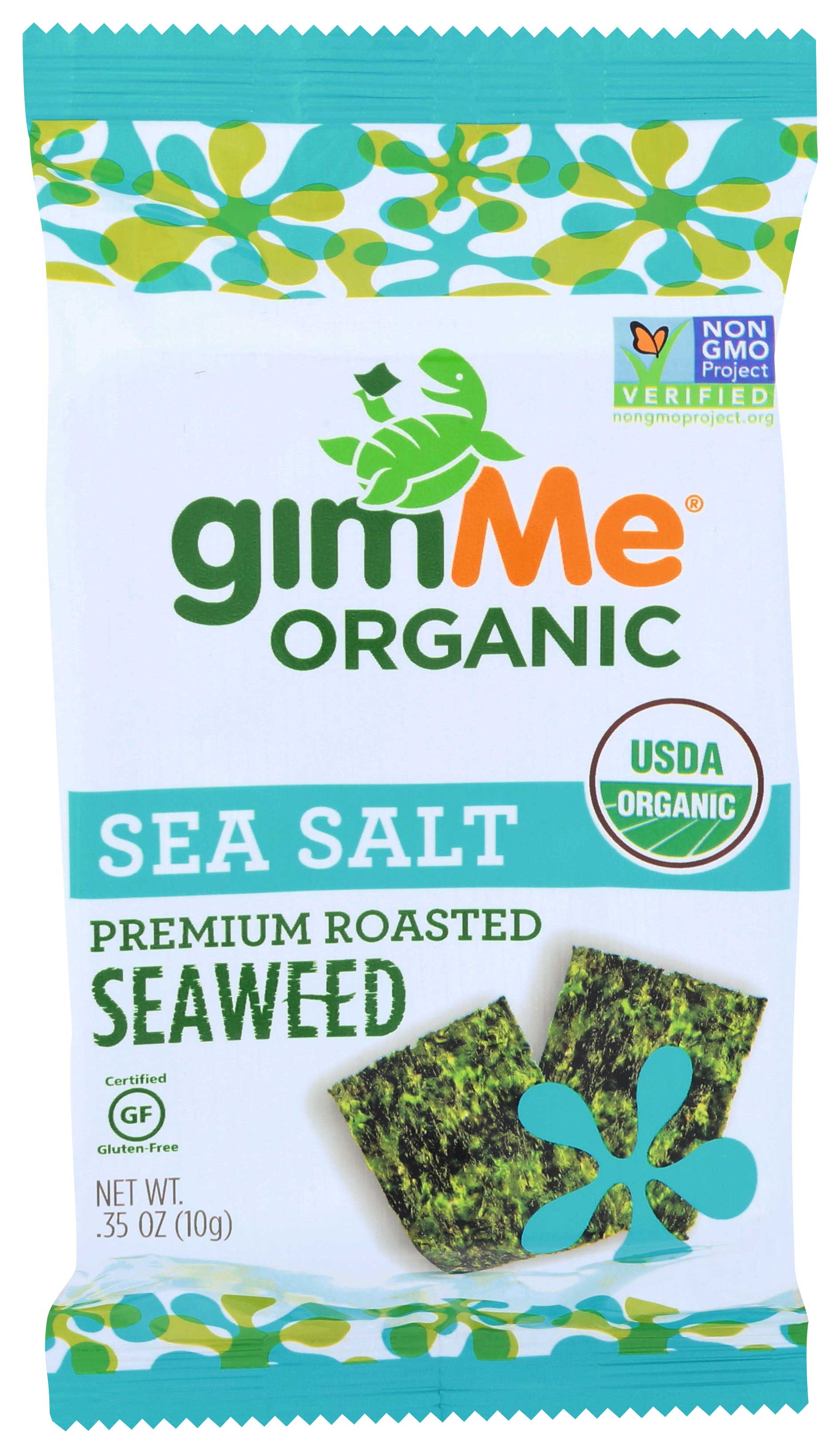 Gimme Organic Sea Salt Roasted Seaweed Snacks, 0.35 Ounce -- 12 Per Case
