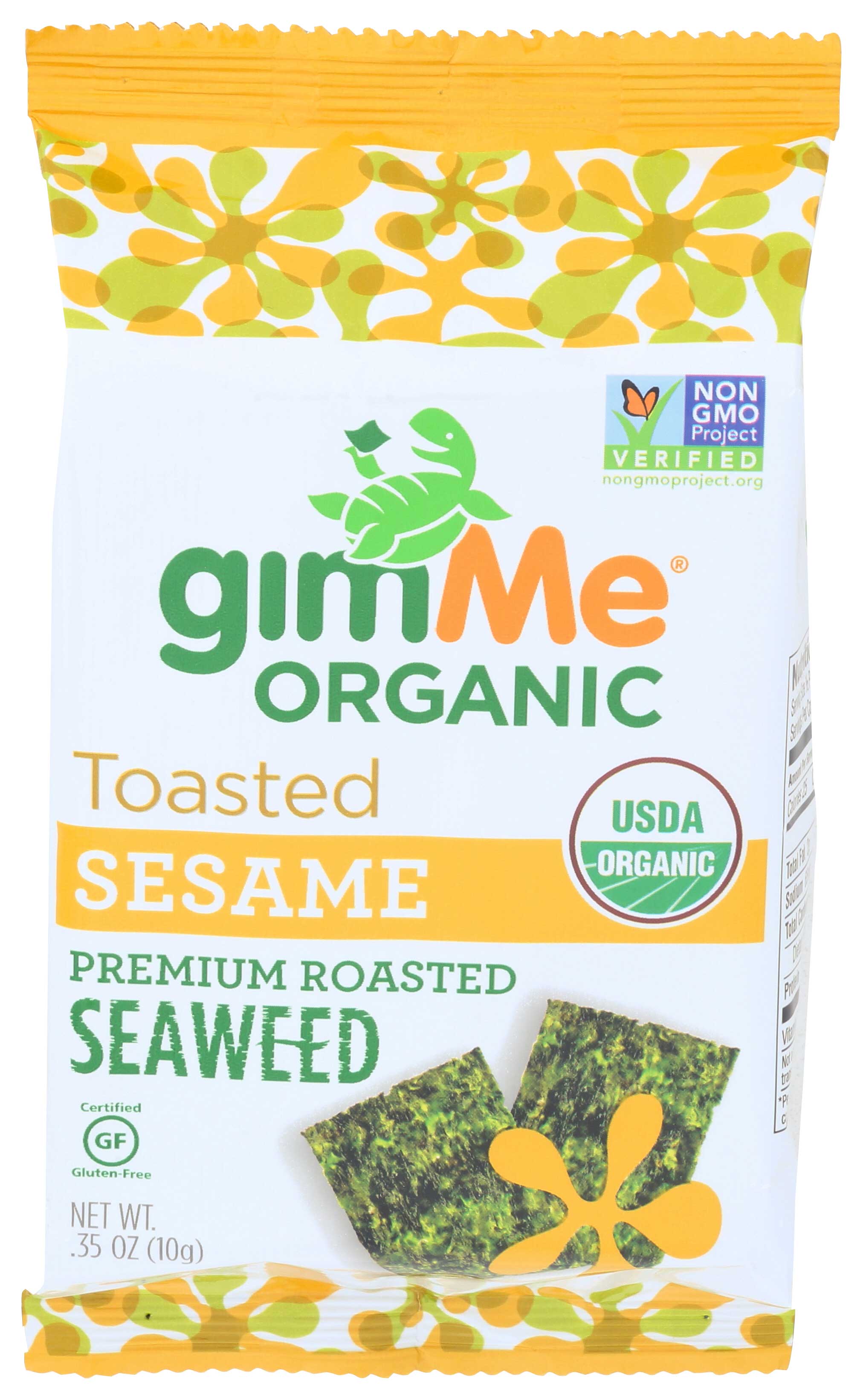 Gimme Organic Sesame Roasted Seaweed Snacks, 0.35 Ounce -- 12 Per Case