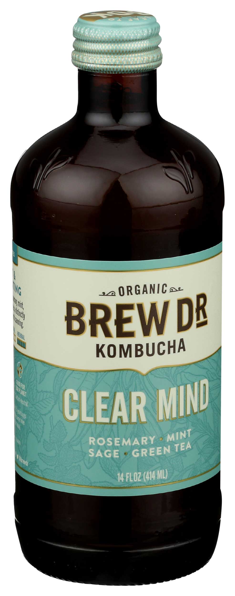 Brew Dr Organic Clear Mind Kombucha, 14 Fluid Ounce -- 12 Per Case
