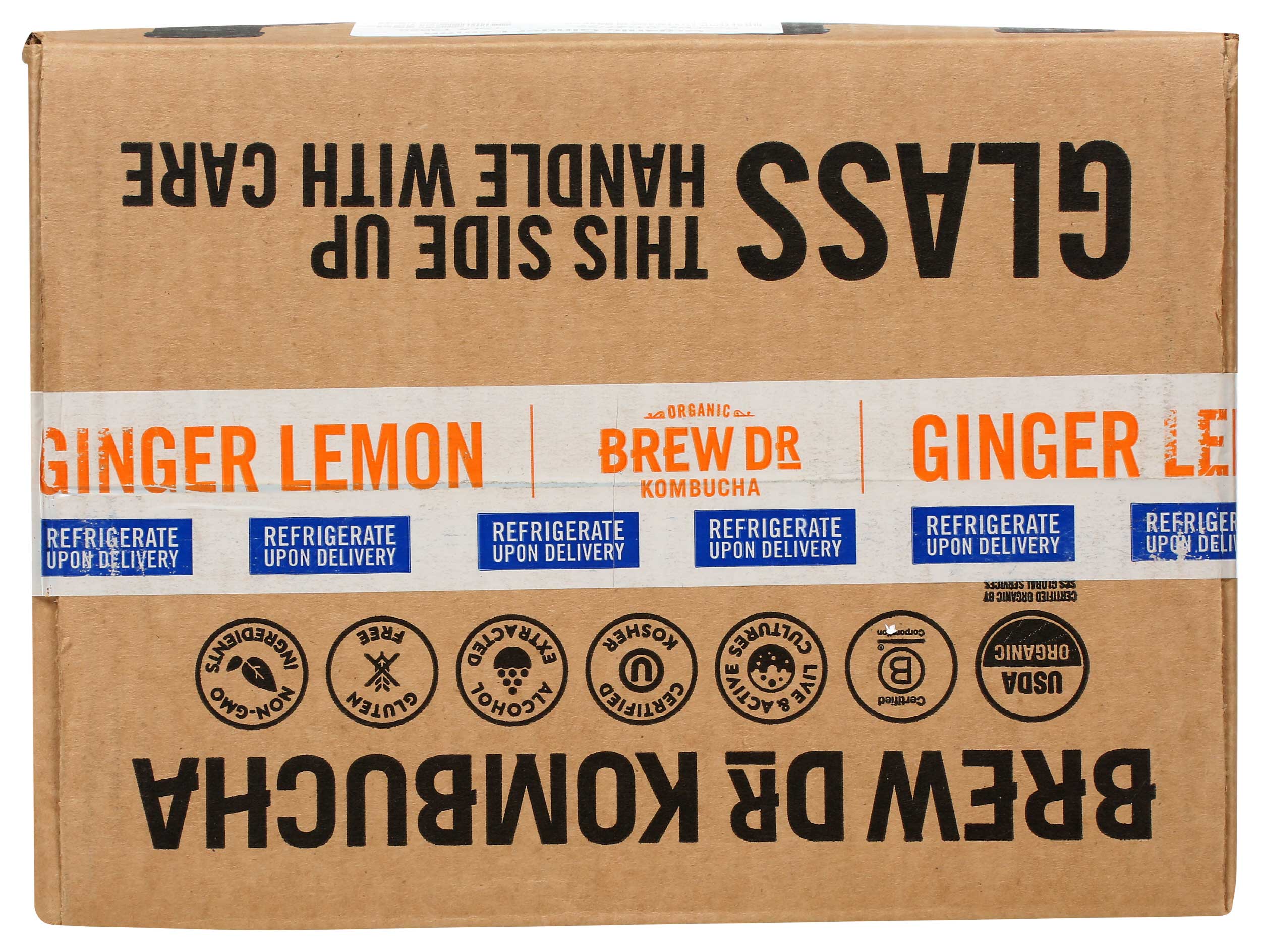(12 Pack)Brew Dr. Kombucha Lemon Ginger Cayenne, 14 fl oz