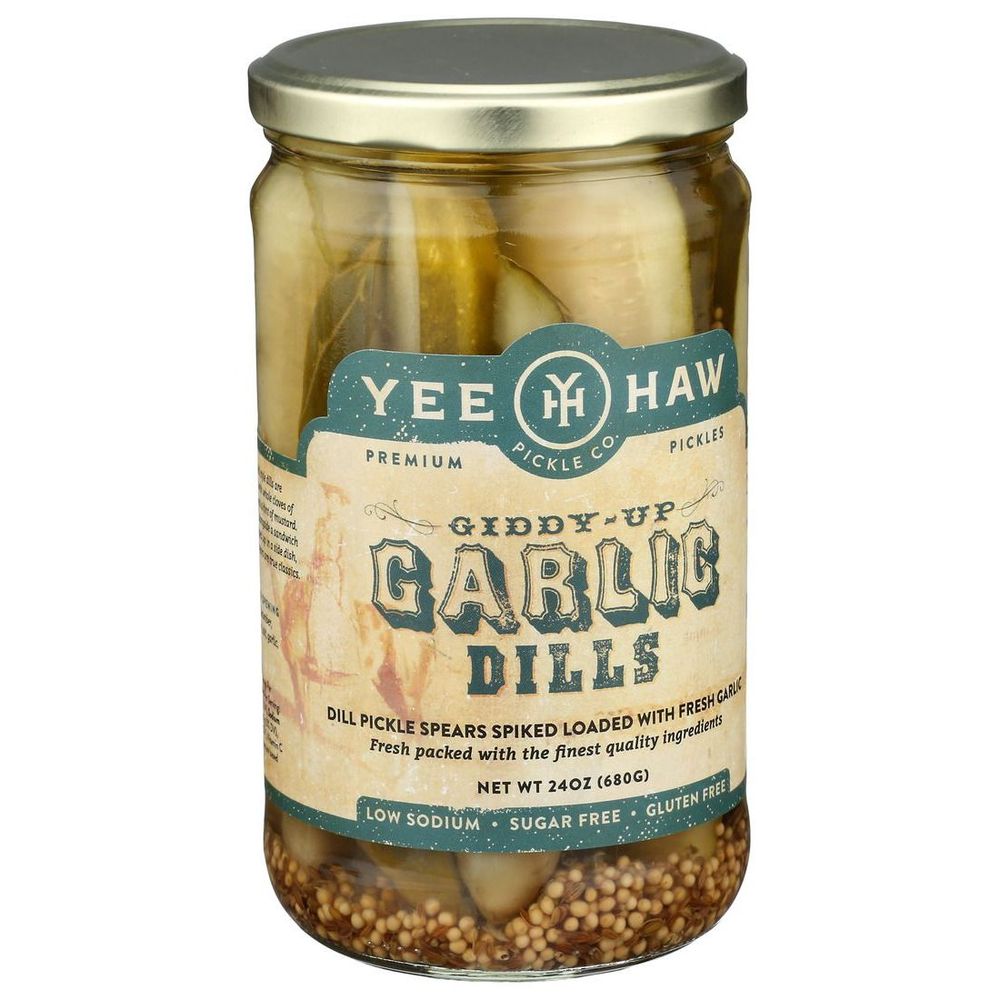 Yee-haw Giddy Up Garlic Dill Pickles, 24 Ounce -- 6 Per Case