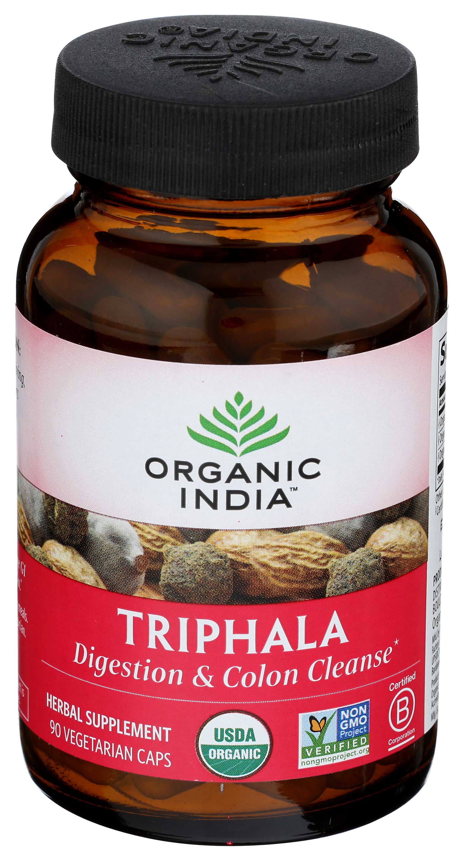 Organic India Triphala Digestion And Colon Cleanse Vegetarian Capsule, 90 Count