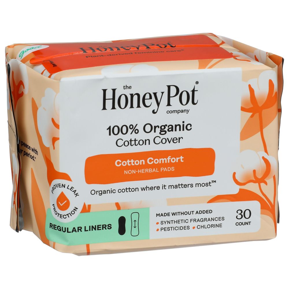 Honey Pot Organic Everyday Non Herbal Pantiliner, 30 Count