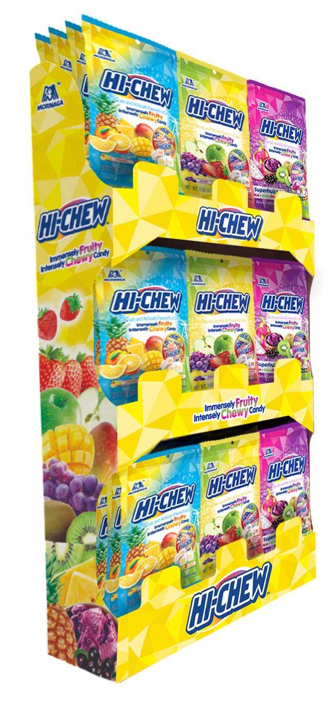 Hi Chew Chewy Candy - Powerwing Display -- 36 per case