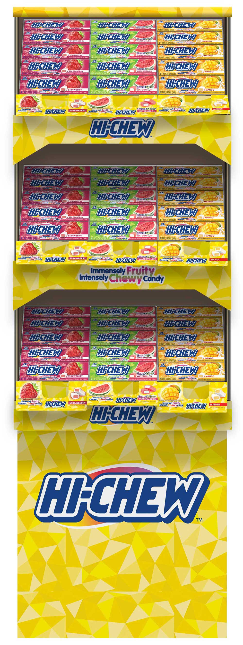 Hi Chew Candy - Floor Shipper with Strawberry, Watermelon